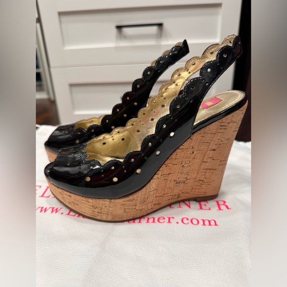 Elaine Turner Shoes - Elaine Turner Patent Leather and Cork Naomi Sandals